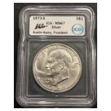 1973-S Eisenhower Silver Dollar ICG MS67