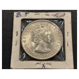 1964 Bermuda Silver One Crown
