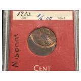 1983 Lincoln Cent Error Offset