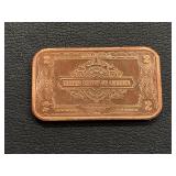 1 Ounce .999 Fine Copper Bar