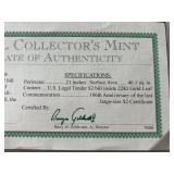 2005 $2 Dollar Gold Leaf Certificate
