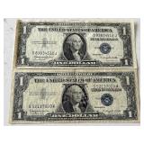 Blue Seal $1 Dollar Silver Certificates