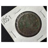 1851 Braided Hair Cent