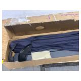 ^Purple Leaf 10 ft. x 13 ft. Large Windproof Aluminum Outdoor Cantilever offset 360  Rotation Patio Umbrella with Base, Navy Blue MSRP $714
