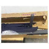 ^Purple Leaf 10 ft. x 13 ft. Large Windproof Aluminum Outdoor Cantilever offset 360  Rotation Patio Umbrella with Base, Navy Blue MSRP $714