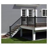 ^Creative Surfaces Lot of 4- 3.78 in. x 3.78 in. x 37.99 in. Black Vinyl Railing Posts MSRP $252
