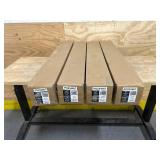 ^Creative Surfaces Lot of 4- 3.78 in. x 3.78 in. x 37.99 in. Black Vinyl Railing Posts MSRP $252