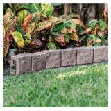 BEUTA Lot of 2 Cases of- 47.5 in. x 6.5 in. x 4 in. Sand Stone (Section) Faux Stone Plastic Garden Edging (4 pieces per case for a total of 8) MSRP $360