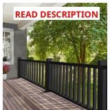 CREATIVE SURFACES 36 in.   72 in. Black Vinyl Railing Msrp $89.99