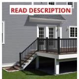 ^CREATIVE SURFACES 36 in.   72 in. Black Vinyl Stair Railing