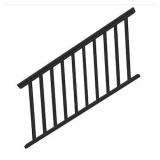 ^CREATIVE SURFACES 36 in.   72 in. Black Vinyl Stair Railing