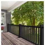 ^CREATIVE SURFACES 36 in. x 72 in. Black Vinyl Railing