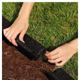 ^Vigoro 48 in. x 3 in. x 3 in. Roman Brick Black Rubber Edging (6-Pack) Msrp $146.22 lot of 2