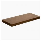 ^HARDWOOD REFLECTIONS Solid Wood Butcher Block Shelf 96 in. WX 12 in. DX 1.5 in. Hin Walnut Stain Hevea UV Finish. Msrp $209.00