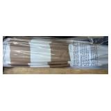 Sun-Ray 9 ft. Steel Market Solar Lighted 8-Rib Round Patio Umbrella in Beige and White Stripe