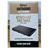 Ninja WoodFire Accessories Collapsible Grill Stand 32  x 23  x 30  Msrp $149.99 with attachable side table attachment