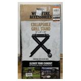 Ninja WoodFire Accessories Collapsible Grill Stand 32  x 23  x 30  Msrp $149.99 with attachable side table attachment