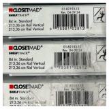 ClosetMaid ShelfTrack 84 in. L White Standard Support Bracket Hang Tracks, Shelving Hardware Msrp $287.76 12 tracks