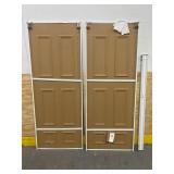 60 in. x 81 in. Colonial White Steel Prefinished Hardboard Panels Framed Interior Sliding Door