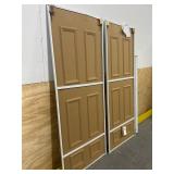 60 in. x 81 in. Colonial White Steel Prefinished Hardboard Panels Framed Interior Sliding Door