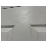 60 in. x 81 in. Colonial White Steel Prefinished Hardboard Panels Framed Interior Sliding Door