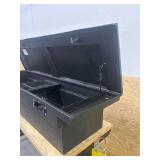 ^Northern Tool + Equipment Low-Profile Crossover Truck Toolbox with Removable Tray, 69in. x 20in. x 13in., Aluminum, Textured Matte Black, Pull Handle Latches- Scratch and Dent