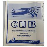 Est. $325.00-$450.00 Carl Goldberg Anniversary Edition Piper Cub RC Model Airplane K-63 Kit (New Open Box) 76 1/2" Wing Span