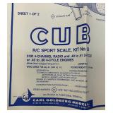 Est. $325.00-$450.00 Carl Goldberg Anniversary Edition Piper Cub RC Model Airplane K-63 Kit (New Open Box) 76 1/2" Wing Span