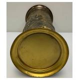 19" Embossed Ornate Brass Umbrella Stand