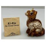 1997 Wind stone Editions Ki-Rin Oriental Baby Unicorn Figurine In Original Box 2" x 3"