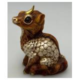 1997 Wind stone Editions Ki-Rin Oriental Baby Unicorn Figurine In Original Box 2" x 3"