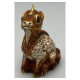 1997 Wind stone Editions Ki-Rin Oriental Baby Unicorn Figurine In Original Box 2" x 3"