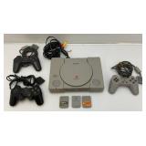 Vintage Playstation 1 With Three Controllers And More