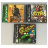 Vintage Play Station Games Including Medal Of Honor And More