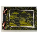 Two Vintage Oriental Lacquered Wood Items Including Photo Album And Jewelry Box