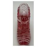Vintage Collectible FENTON Glass Shoes 6"