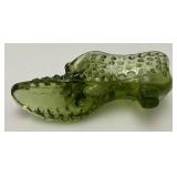 Vintage Collectible FENTON Glass Shoes 6"