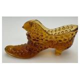 Vintage Collectible FENTON Glass Shoes 6"