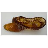 Vintage Collectible FENTON Glass Shoes 6"