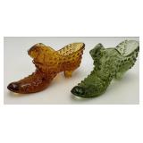 Vintage Collectible FENTON Glass Shoes 6"