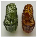Vintage Collectible FENTON Glass Shoes 6"
