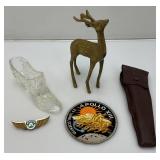 Misc. Vintage Collectibles Including FENTON, Appollo XIII Patch And More