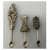 Vintage Ornate Snuff Spoons & More