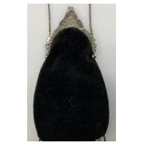 Vintage Victorian Style Velvet/Beaded Coin Purse 3" x 6"