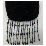 Vintage Victorian Style Velvet/Beaded Coin Purse 3" x 6"