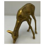 Misc. Vintage Collectible Brass Deer Tallest Is 6 3/4"