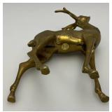 Misc. Vintage Collectible Brass Deer Tallest Is 6 3/4"