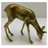 Misc. Vintage Collectible Brass Deer Tallest Is 6 3/4"