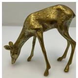 Misc. Vintage Collectible Brass Deer Tallest Is 6 3/4"