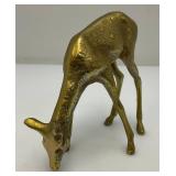 Misc. Vintage Collectible Brass Deer Tallest Is 6 3/4"